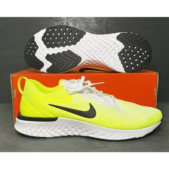 Nike Odyssey React Men’s White-Black-Volt Size 11.5 AO9819-103 NEW - Picture 2 of 7